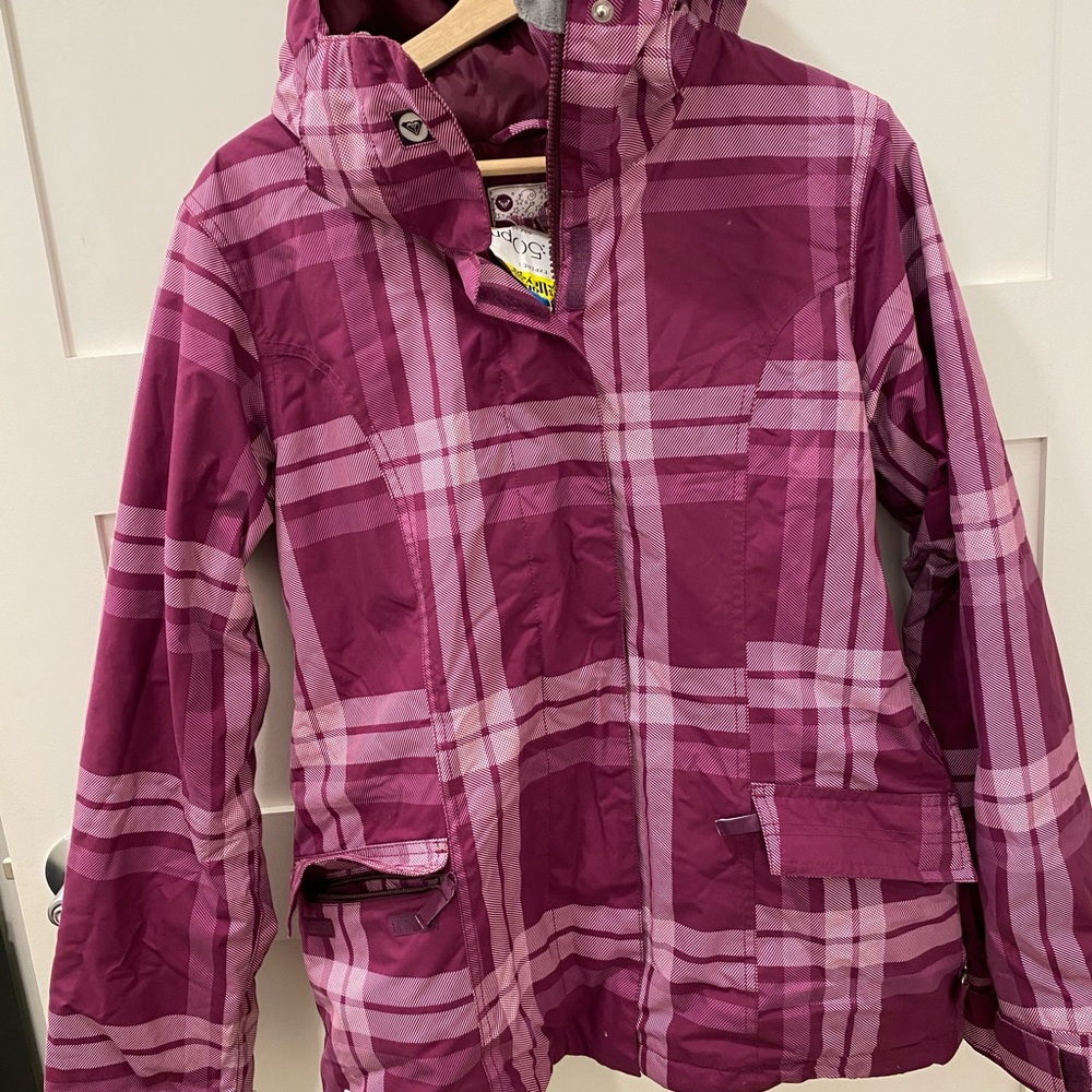 Women's Roxy Plaid Winter Coat size Medium